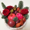 Корзина с фруктами Алый новый год