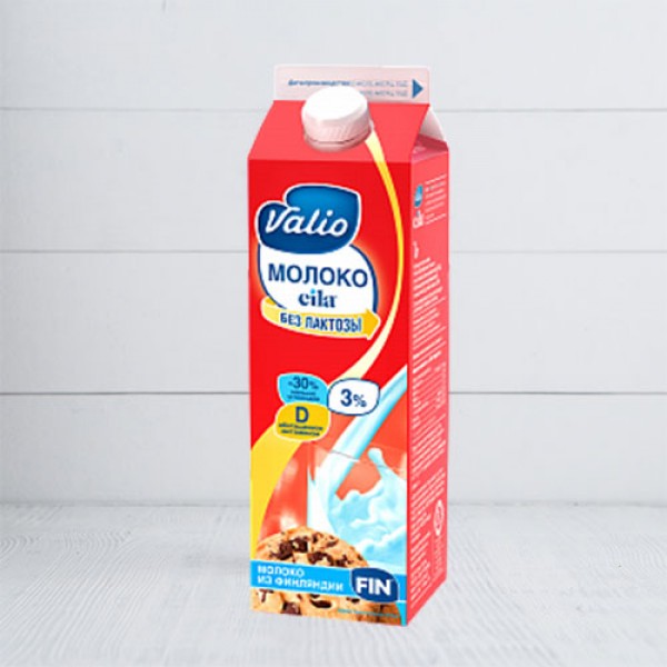 Безлактозное молоко Valio Eila 3 % 971 мл